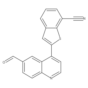 2-(6-Formylquinolin-4-yl)benzo[b]thiophene-7-carbonitrile Structure