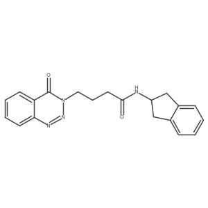 N-(2,3-dihydro-1H-inden-2-yl)-4-(4-oxo-1,2,3-benzotriazin-3(4H)-yl)butanamide Structure