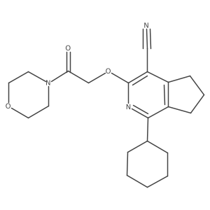 1-cyclohexyl-3-[2-(morpholin-4-yl)-2-oxoethoxy]-6,7-dihydro-5H-cyclopenta[c]pyridine-4-carbonitrile Structure