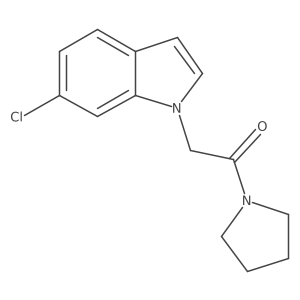 2-(6-chloro-1H-indol-1-yl)-1-(pyrrolidin-1-yl)ethanone Structure