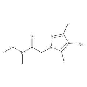 2-(4-Amino-3,5-dimethyl-1h-pyrazol-1-yl)-N-ethyl-N-methylacetamide结构式