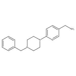 [6-(4-Benzyl-1-piperazinyl)-3-pyridinyl]-methanamine Structure