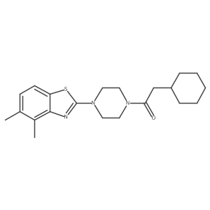 2-Cyclohexyl-1-(4-(4,5-dimethylbenzo[d]thiazol-2-yl)piperazin-1-yl)ethanone Structure
