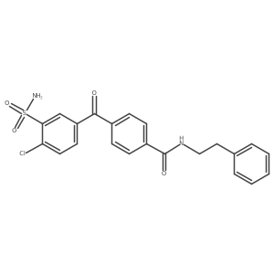 4-(4-Chloro-3-sulfamoyl-benzoyl)-n-phenethyl-benzamide结构式