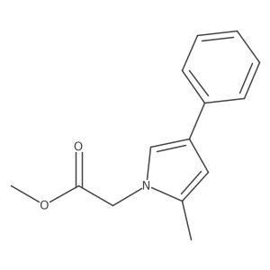 Methyl 2-(2-methyl-4-phenylpyrrol-1-yl)acetate Structure