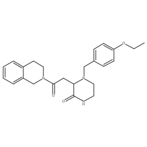 3-[2-(3,4-Dihydro-2(1H)-isoquinolinyl)-2-oxoethyl]-4-[(4-ethoxyphenyl)methyl]-2-piperazinone Structure