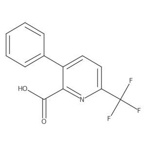3-Phenyl-6-(trifluoromethyl)-2-pyridinecarboxylic acid结构式