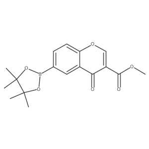 Methyl 4-oxo-6-(4,4,5,5-tetramethyl-1,3,2-dioxaborolan-2-yl)chromene-3-carboxylate结构式
