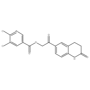 2-Oxo-2-(2-oxo-1,2,3,4-tetrahydroquinolin-6-yl)ethyl 5,6-dichloropyridine-3-carboxylate Structure