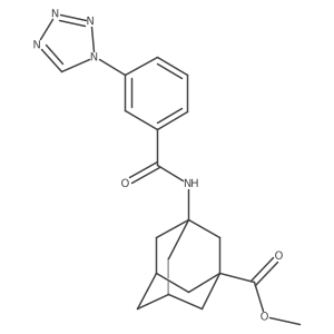 (1r,3s,5R,7S)-methyl 3-(3-(1H-tetrazol-1-yl)benzamido)adamantane-1-carboxylate Structure