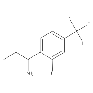 (S)-1-(2-Fluoro-4-(trifluoromethyl)phenyl)propan-1-amine Structure