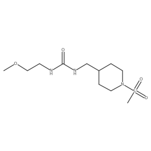 1-(2-Methoxyethyl)-3-((1-(methylsulfonyl)piperidin-4-yl)methyl)urea Structure