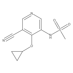 N-(5-Cyano-4-cyclopropoxypyridin-3-YL)methanesulfonamide结构式