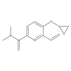 5-Cyclopropoxy-6-formyl-N,N-dimethylpicolinamide结构式