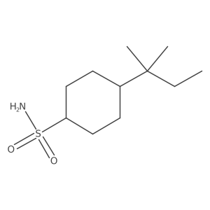 4-(2-Methylbutan-2-yl)cyclohexane-1-sulfonamide结构式