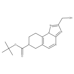 Pyrido[3,4-e][1,2,4]triazolo[1,5-a]pyrimidine-7(6H)-carboxylic acid, 8,9-dihydro-2-(hydroxymethyl)-, 1,1-dimethylethyl ester Structure