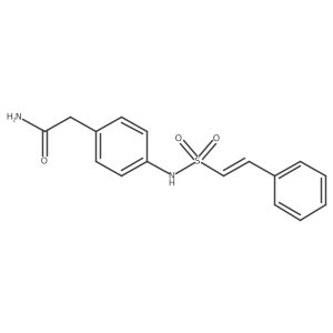 NC(=O)Cc1ccc(NS(=O)(=O)C=Cc2ccccc2)cc1结构式