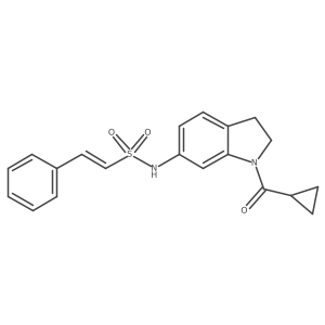 (E)-N-(1-(cyclopropanecarbonyl)indolin-6-yl)-2-phenylethenesulfonamide Structure
