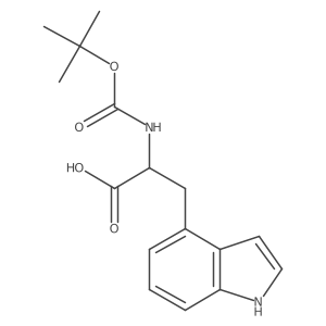 2-((tert-Butoxycarbonyl)amino)-3-(1H-indol-4-yl)propanoic acid结构式