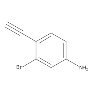 3-Bromo-4-ethynylaniline结构式