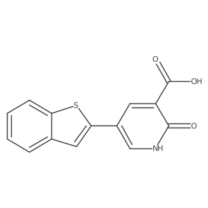 5-[Benzo(B)thiophen-2-YL]-2-hydroxynicotinic acid结构式