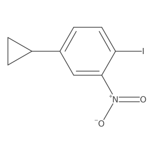 4-Cyclopropyl-1-iodo-2-nitrobenzene结构式
