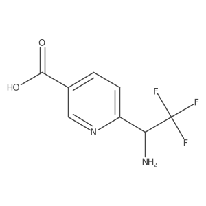 NC(c1ccc(C(=O)O)cn1)C(F)(F)F结构式