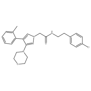 N-(4-chlorophenethyl)-2-(3-morpholino-4-(o-tolyl)-1H-pyrazol-1-yl)acetamide Structure