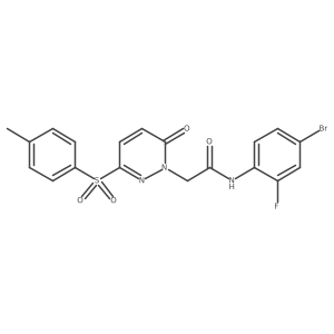 N-(4-bromo-2-fluorophenyl)-2-(6-oxo-3-tosylpyridazin-1(6H)-yl)acetamide结构式