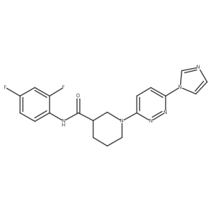 1-(6-(1H-imidazol-1-yl)pyridazin-3-yl)-N-(2,4-difluorophenyl)piperidine-3-carboxamide结构式