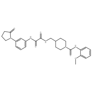 N1-((1-((2-methoxyphenyl)carbamoyl)piperidin-4-yl)methyl)-N2-(3-(2-oxopyrrolidin-1-yl)phenyl)oxalamide Structure