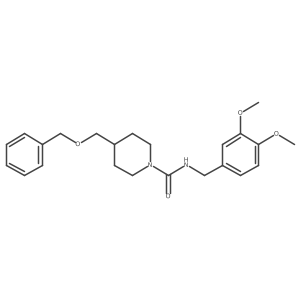 4-((benzyloxy)methyl)-N-(3,4-dimethoxybenzyl)piperidine-1-carboxamide结构式