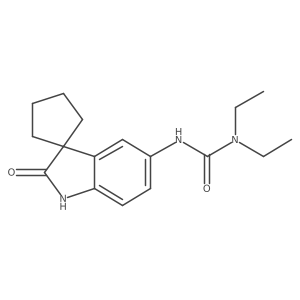 1,1-Diethyl-3-(2'-oxospiro[cyclopentane-1,3'-indolin]-5'-yl)urea Structure
