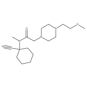 N-(1-cyanocyclohexyl)-2-[4-(2-methoxyethyl)piperazin-1-yl]-N-methylacetamide Structure
