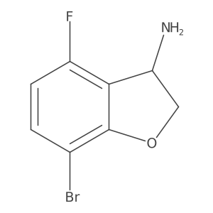 7-Bromo-4-fluoro-2,3-dihydro-1-benzofuran-3-amine Structure