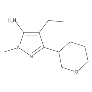 4-Ethyl-1-methyl-3-(tetrahydro-2h-pyran-3-yl)-1h-pyrazol-5-amine Structure