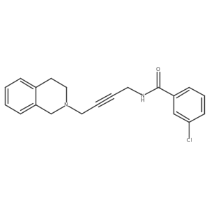 3-chloro-N-[4-(1,2,3,4-tetrahydroisoquinolin-2-yl)but-2-yn-1-yl]benzamide结构式