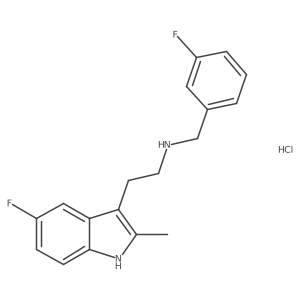 2-(5-fluoro-2-methyl-1H-indol-3-yl)-N-(3-fluorobenzyl)ethanamine hydrochloride结构式