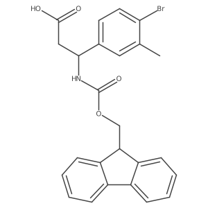 (3R)-3-(4-bromo-3-methylphenyl)-3-({[(9H-fluoren-9-yl)methoxy]carbonyl}amino)propanoic acid Structure