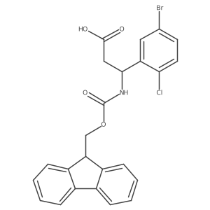 (3S)-3-(5-bromo-2-chlorophenyl)-3-({[(9H-fluoren-9-yl)methoxy]carbonyl}amino)propanoic acid Structure
