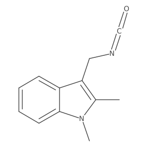 3-(isocyanatomethyl)-1,2-dimethyl-1H-indole结构式