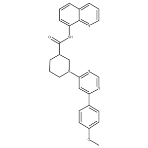 1-(6-(4-methoxyphenyl)pyrimidin-4-yl)-N-(quinolin-8-yl)piperidine-3-carboxamide Structure
