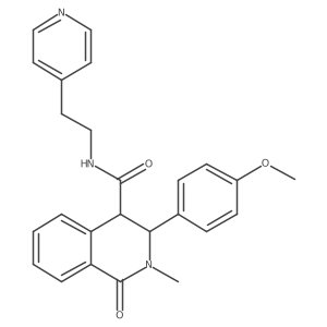 3-(4-methoxyphenyl)-2-methyl-1-oxo-N-[2-(pyridin-4-yl)ethyl]-1,2,3,4-tetrahydroisoquinoline-4-carboxamide结构式