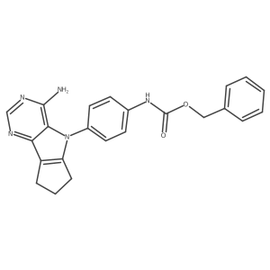 N-[4-(4-amino-7,8-dihydrocyclopenta[4,5]pyrrolo[3,2-d]pyrimidin-5(6h)-yl)phenyl]carbamic acid phenylmethyl ester结构式