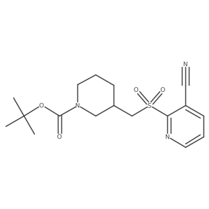tert-Butyl 3-(((3-cyanopyridin-2-yl)sulfonyl)methyl)piperidine-1-carboxylate Structure