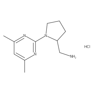 (1-(4,6-Dimethylpyrimidin-2-yl)pyrrolidin-2-yl)methanamine hydrochloride结构式