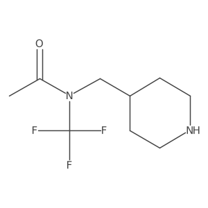 N-(piperidin-4-ylmethyl)-N-(trifluoromethyl)acetamide结构式