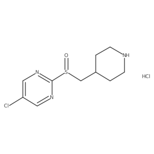 5-Chloro-2-((piperidin-4-ylmethyl)sulfinyl)pyrimidine hydrochloride Structure