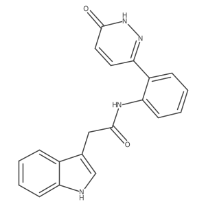 2-(1H-indol-3-yl)-N-(2-(6-oxo-1,6-dihydropyridazin-3-yl)phenyl)acetamide Structure