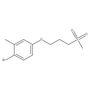 1-Bromo-2-methyl-4-(3-(methylsulfonyl)propoxy)benzene结构式